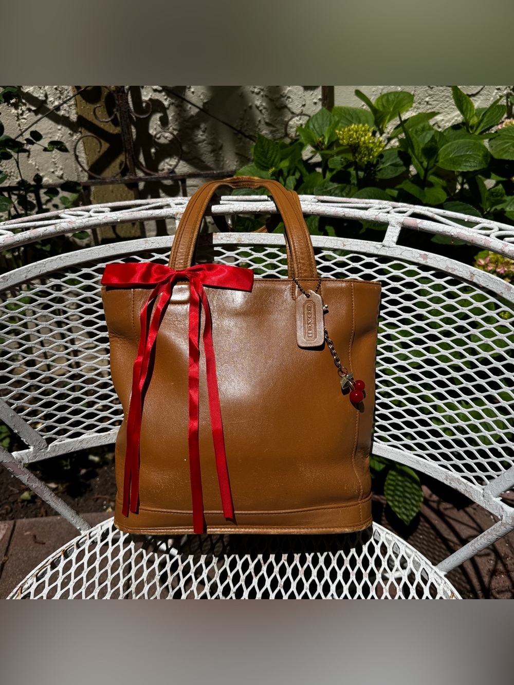 Vintage 90’s Coach Tan Mini Tote - Picture 1 of 8